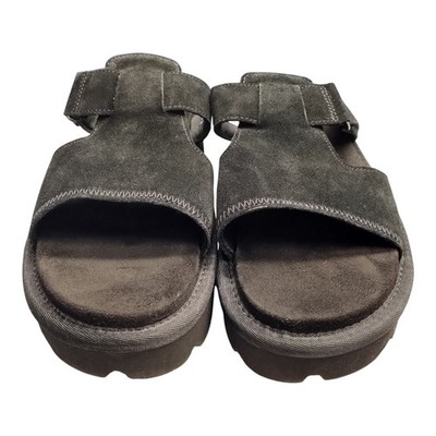 Koolaburra by UGG Tizz Slide Sandals Womens Size 11 Black Suede Comfort Slip On
