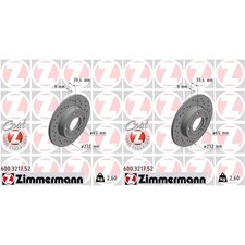 2x ZIMMERMANN SPORT BREMSSCHEIBEN 232mm GELOCHT HINTEN passend für SEAT AROSA CO