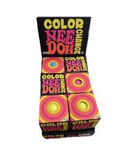 Authentic NeeDoh Color Change Nee Doh Squishy Stress ball LOT OF 12 W/ Display