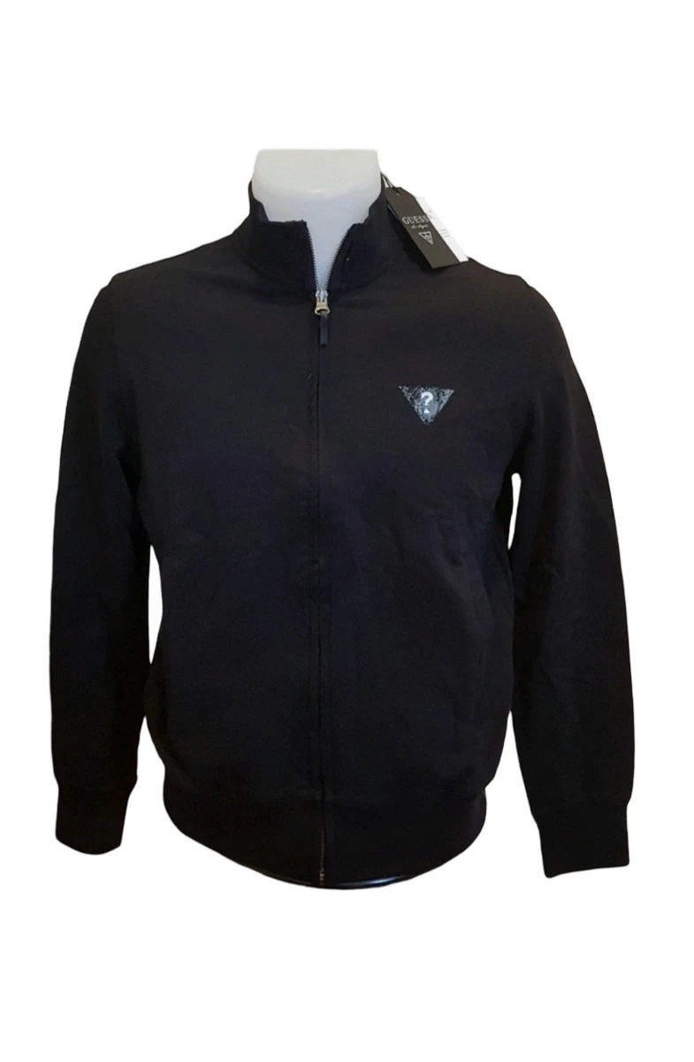 Doudoune Gilet Capuche GUESS Homme - Cuir Écologique - Neuf Avec Étiquette