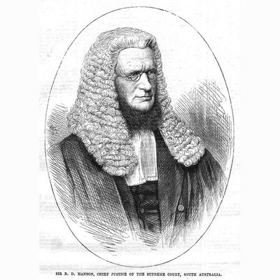 Sir Richard Hanson South Australia Supreme Court Chief Justice alter Druck 1869