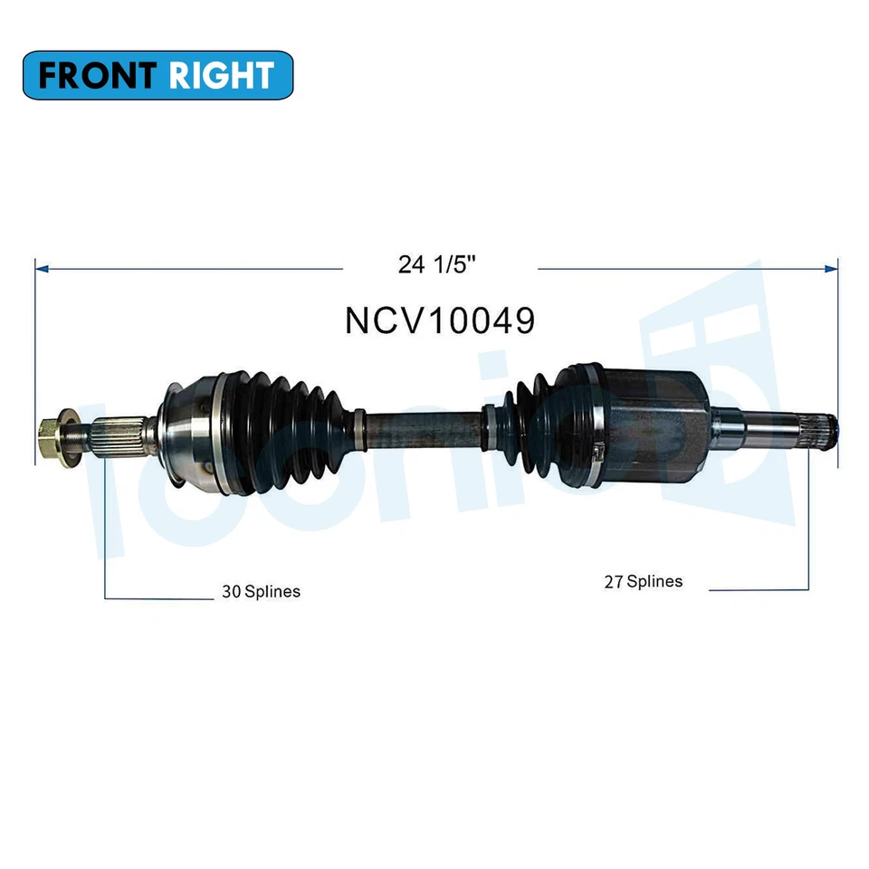 Front CV Axle shafts for 2010-2015 Buick LaCrosse 2014-2017 Buick Regal Auto FWD - Image 3 of 4