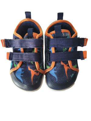 Ice Unicorn Jungen Hausschuhe Gr. 25 blau orange DINO Dekor TOP Zustand