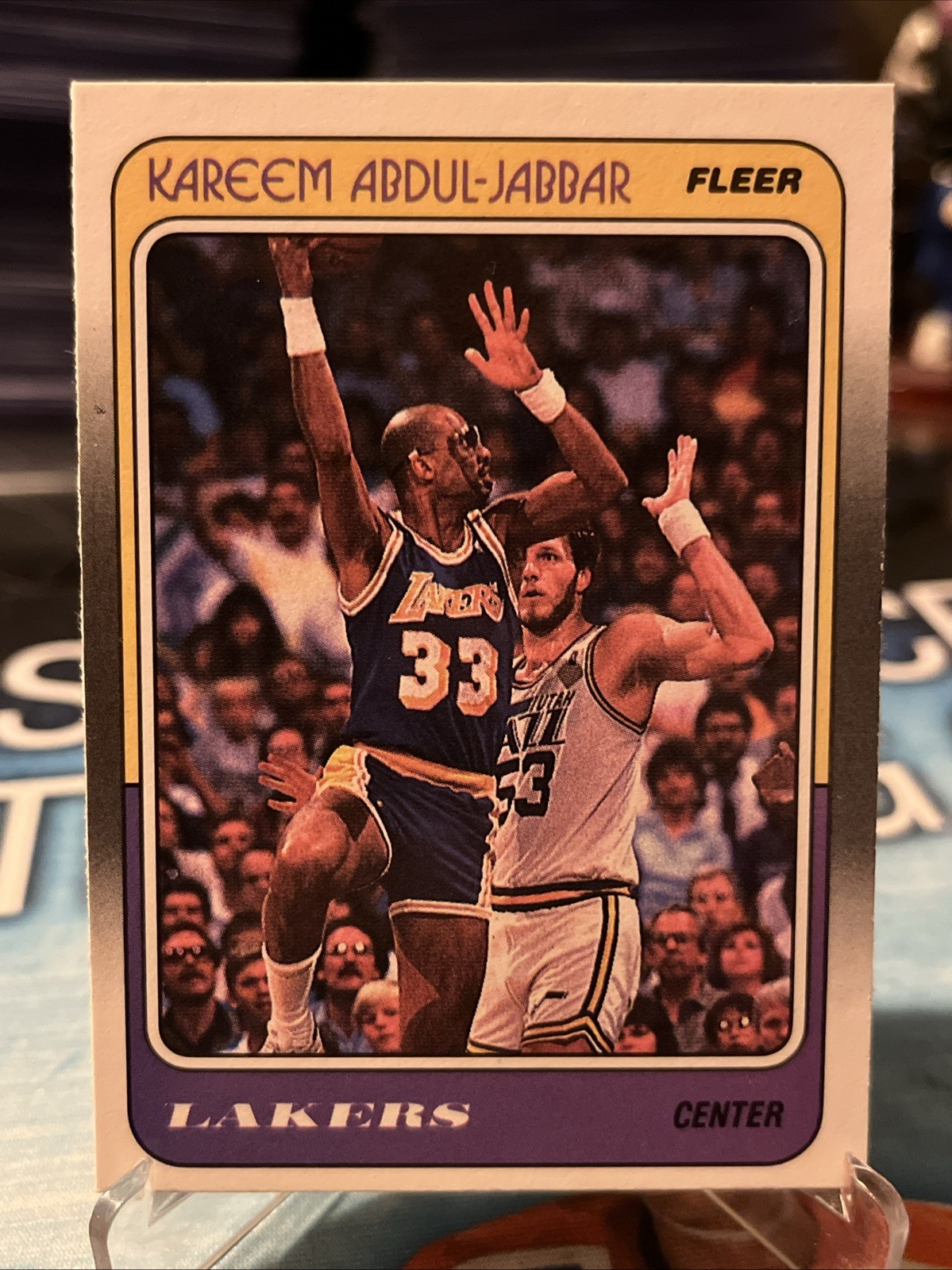 Kareem Abdul Jabbar 1988 Fleer 64 Bucks Lakers