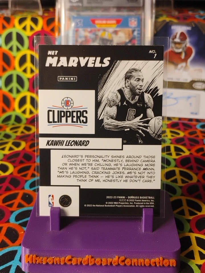2022-23 Donruss Net Marvels Purple Press Proof Kawhi Leonard #1 Clippers SP - Image 2 of 2