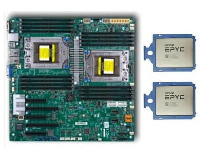 2x AMD EPYC 7551 32-Kern 64-Thread CPUs + Supermicro H11DSi E-ATX Board