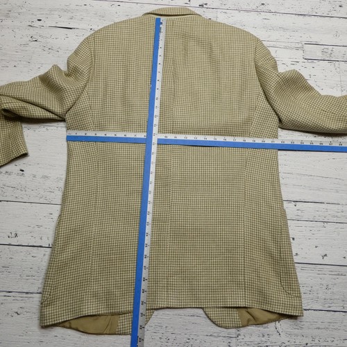 Hugo Boss Sport Coat Mens 40R Houndstooth Silk Linen Wool E Thomas Made USA - Picture 7 of 11