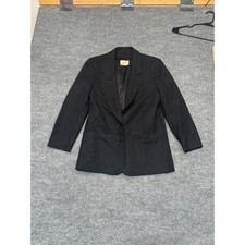 Vintage Pendleton Black Wool Blazer Jacket Made in USA 100 Virgin Wool L Large
