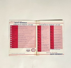 Nintendo NES Shingen the Ruler Video Game Map Insert Quick Reference HOT-23-US