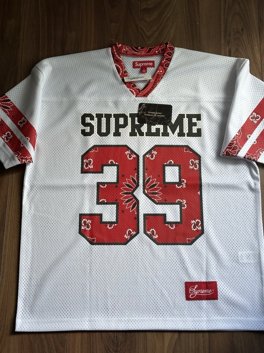 Supreme Bandana Football Jersey White Small Brand New Unworn