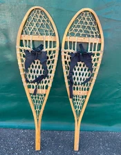 Vintage 'Bastien' SNOWSHOES 42 x12 Snow Shoes w/BINDINGS