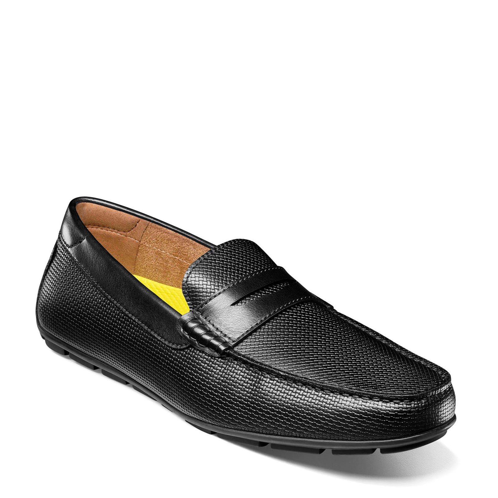 Мужская обувь Florsheim Motor Moc Toe Penny Driver 13411-001 ИЗ КОЖИ черного плетения с принтом 17590₽