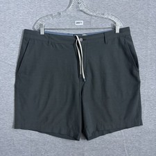 Faherty Men's Size 38x7 Gray Polyester Cotton All Day 7" Inseam Shorts