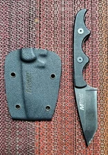 MTech MT673 Tanto Neck Knife Black G-10 handle Stonewash blade 4 7/8" overall 