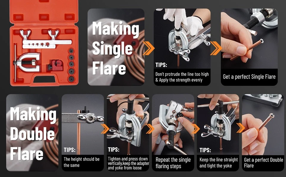 Línea de freno recubierta de cobre de 25 pies 3/16 herramienta de doble quema con dobladora de tubo Foto 3 de 4