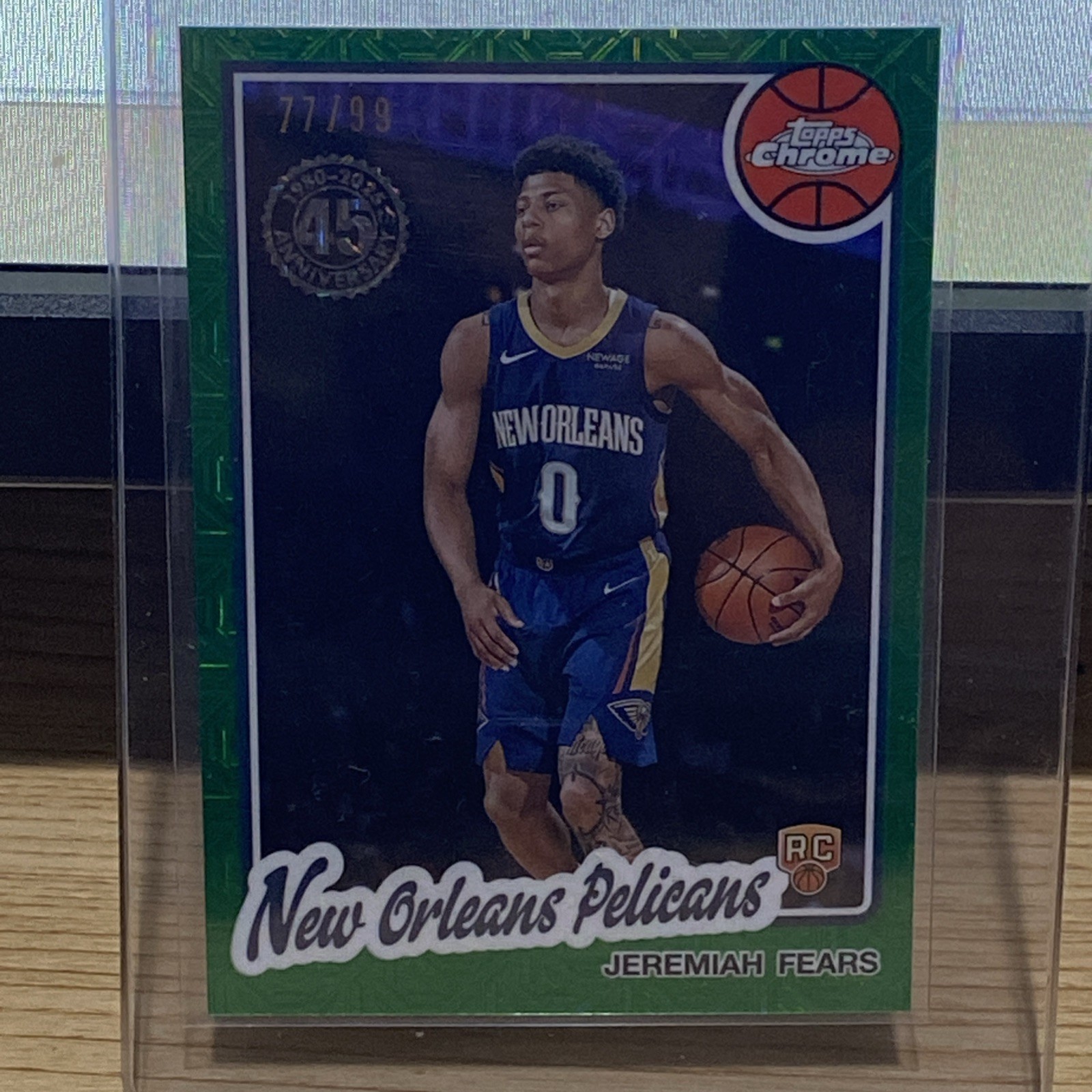 2025 Topps JEREMIAH FEARS. 45TH Anniv. Green Chrome Mojo Refractor  #/99 RC