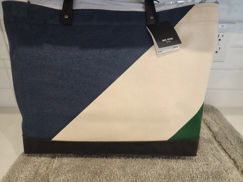 Bolso Mensajero Jack Spade RARO NUEVO CON ETIQUETAS Carbón Sumergido Industrial Lona Bolso Mensajero Foto 3 de 4