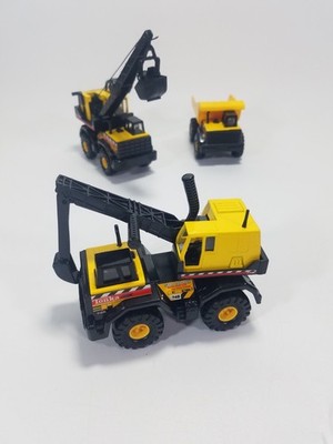 1998 Hasbro Maisto Tonka Mighty Mini Construction Crane, Dump and Excavator 