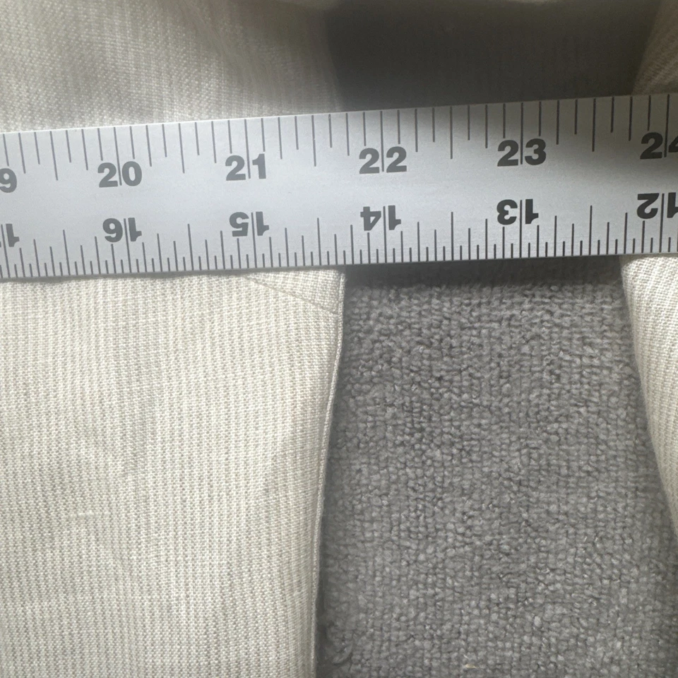 Blazer Talbots Irish de Lino 14 Crema Marfil Rayas Academia Oficina Chaqueta Foto 4 de 4