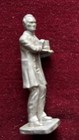 Vintage Metal Figurine  – Victorian Gentleman Unpainted 2.3” used, hat in hand — photo 3