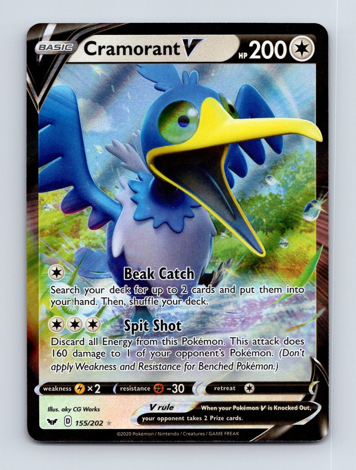Cramorant V 155 - SWSH01: Sword & Shield Base Set Pokemon 2020