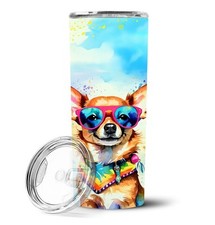 Travel Car Cup Hot Cold Steel Chihuahua Hippie Dawg Insulated Tumbler 20 oz