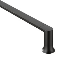 Moen Genta LX Matte Black Modern 18-Inch Single Kitchen or Bathroom Towel Bar, B