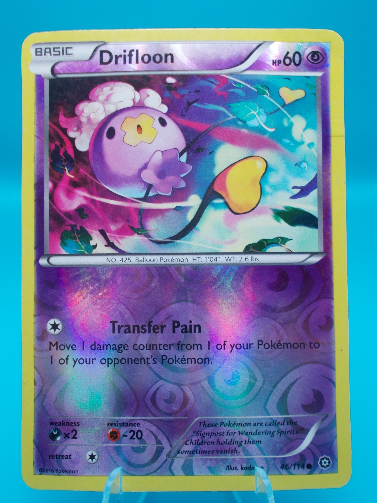 Drifloon 46/114 XY - Steam Siege Pokémon TCG Reverse Holo Lightly Played
