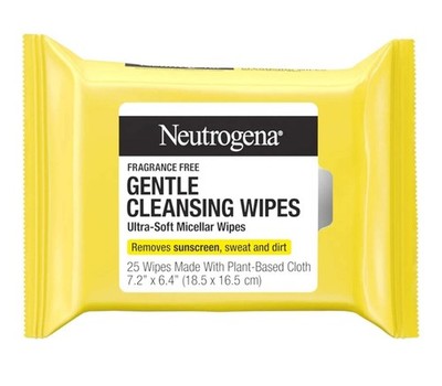 Neutrogena Gentle Facial Cleansing Wipes Ultra-Soft Micellar Cleansing Wipes Fra