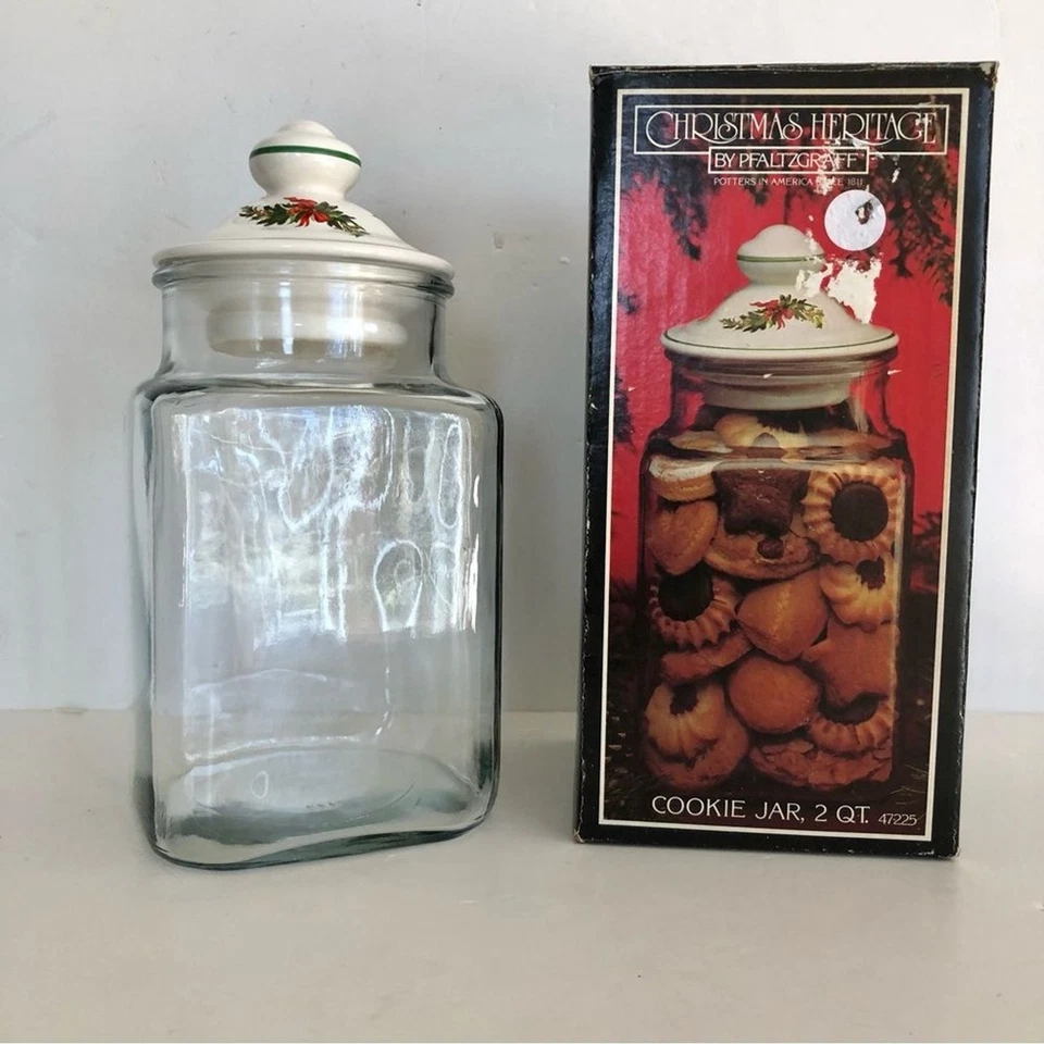 PFALTZGRAFF CHRISTMAS HERITAGE COOKIE JAR 2 QT. DISWASER SAFE CANDY JAR HOLIDAY - Image 2 of 4
