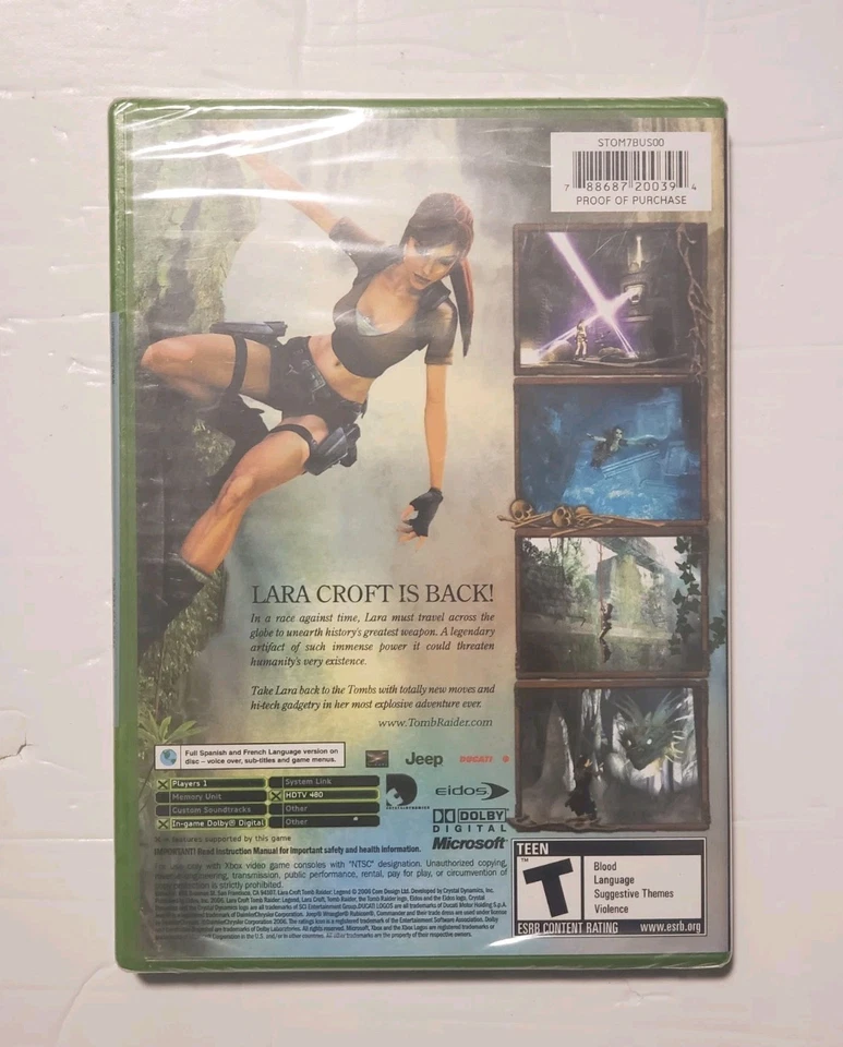 LARA CROFT TOMB RAIDER LEGEND (XBOX, 2006) FACTORY SEALED! - Image 3 of 4