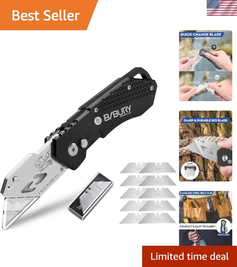 With 10 Stainless Steel Blades - Safe & Durable