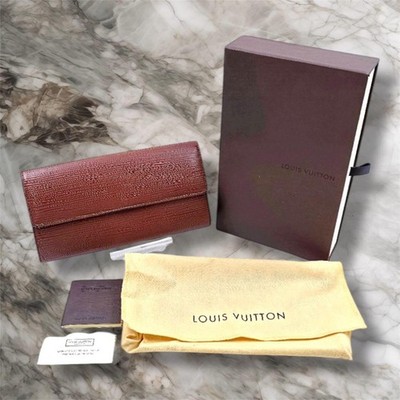 Louis Vuitton M60321 Monogram Empreinte Portefeuille Sara Long Wallet Brown Used