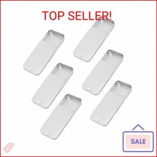 Empty Slide Top Tin Containers for Lip Balm, Crafts, Storage Kit - .25oz, 6 Pack