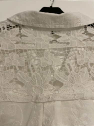 River Island Pretty White Lace Blouse Size M - Bild 8 von 8
