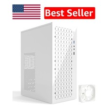Versatile High Airflow White Micro ATX Case for Gaming - Chassis Fan Support