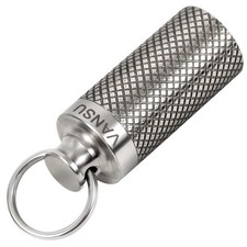 Vansu Titanium Waterproof Keychain Pill Holder Container,portable Mini