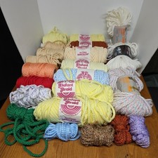 Mixed Lot Of Macrame Cord Some Used Some Has Stain Or Melt Spot See Pics