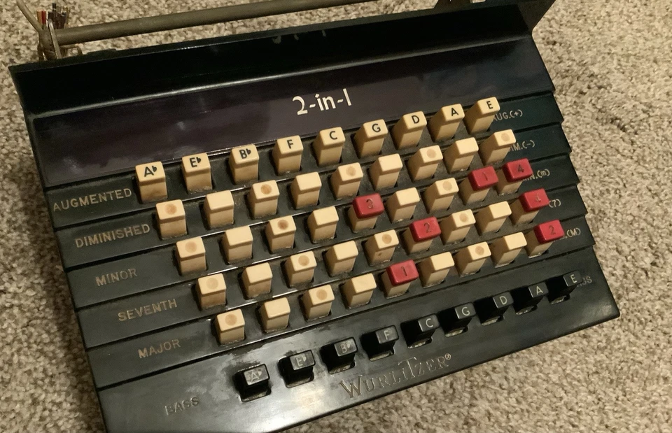 Módulo de teclado Wurlitzer órgano parte 2 en 1 años 70 Foto 2 de 4