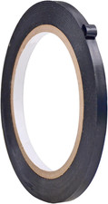 WOD VTC365 Black Vinyl Pinstriping Tape, 1/4 inch x 36 yds. for School Gym Marki