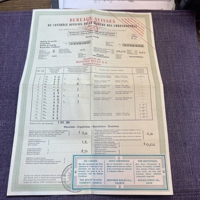 Rolex Day-Date 1803 watch Guarantee Warranty  Certificate  #15 ..