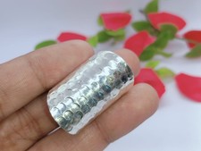 Hammered Sterling Silver Ring, Unisex Rustic Wedding Band