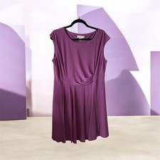 Coldwater Creek 16P Dress Lavender Purple Polyester Spandex Petite 16 Knit