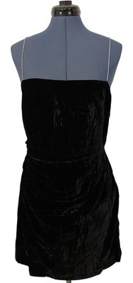 NWT House of Harlow x Revolve Black Velvet Rhinestone Straps Sheath Mini  Dress M | eBay