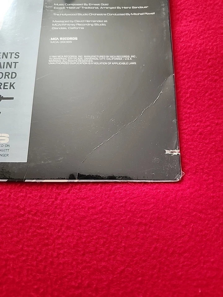 Ernest Gold Exodus Original Soundtrack Lp Vinyl, 1960 MCA Records Sealed New. - Image 3 of 4