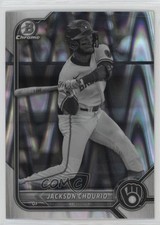 2022 Bowman Draft Chrome Black & White RayWave Refractor Jackson Chourio ng3
