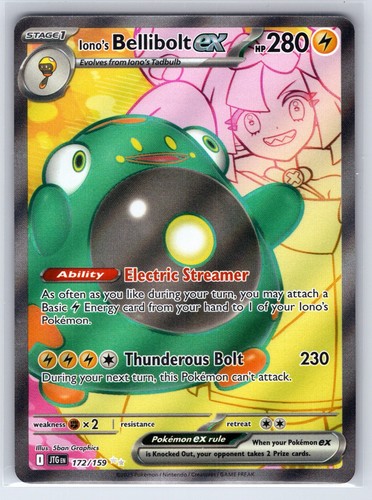 Iono's Bellibolt ex 172/159 Sv09: Journey Together Holo POKEMON TCG