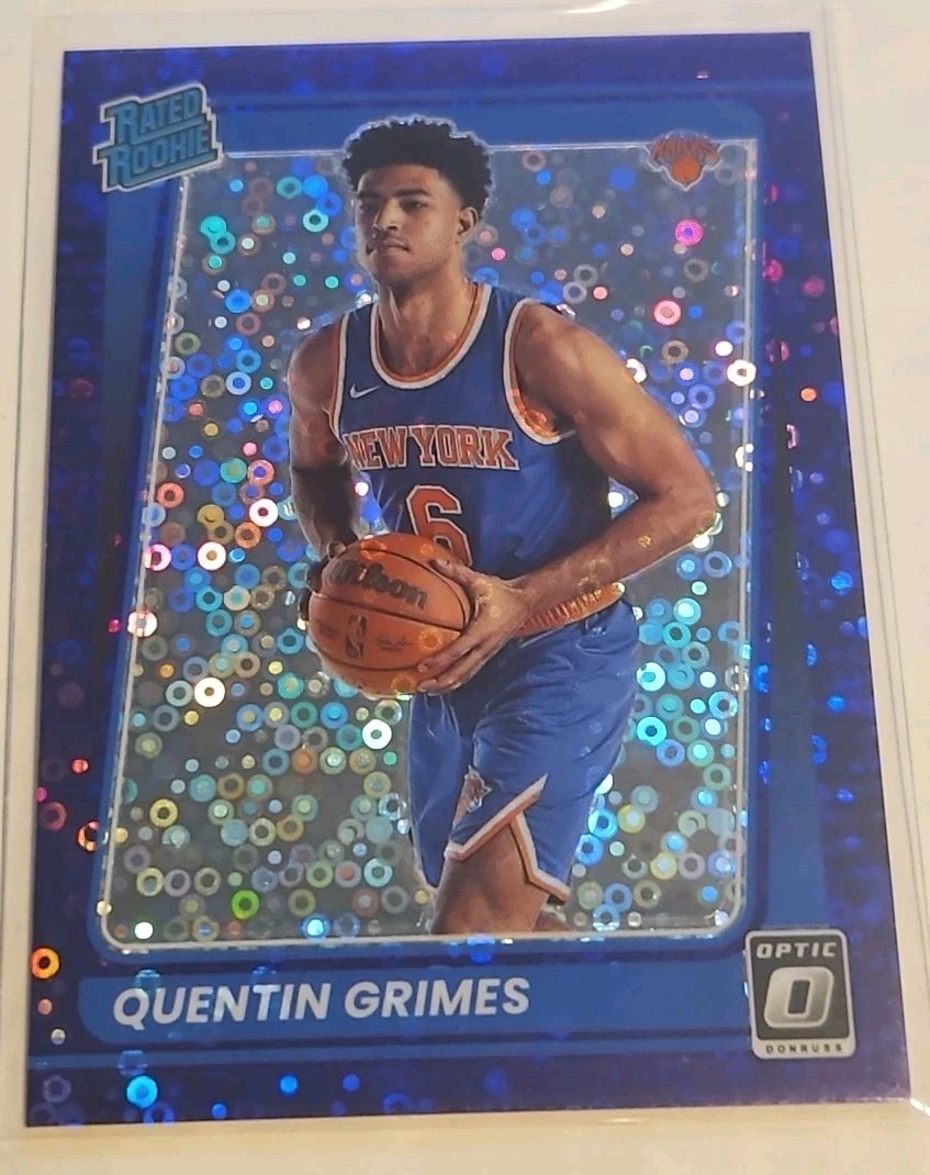 2021 Donruss Optic Fast Break Purple Prizm 77/95 Quentin Grimes #166 RC