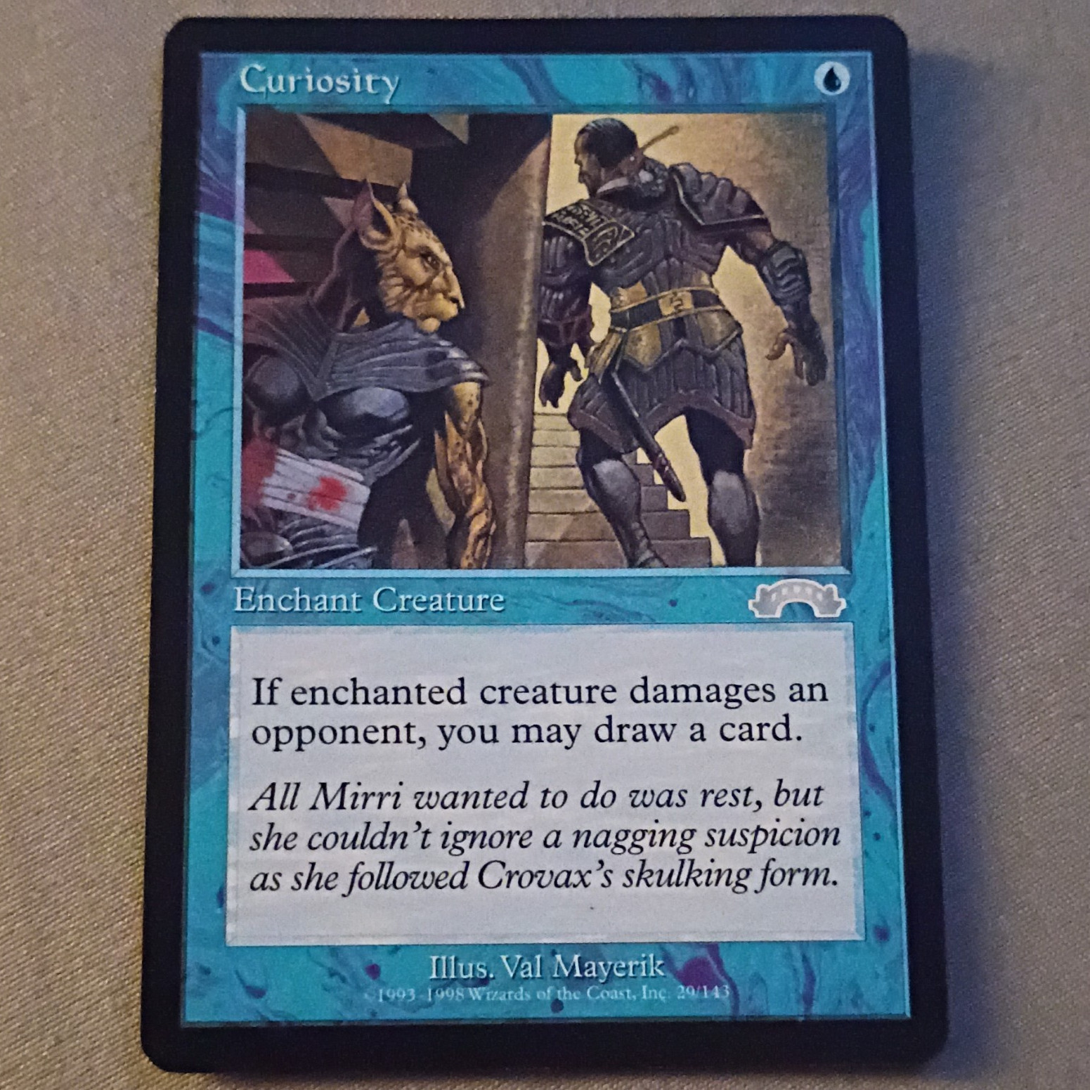 Wizards of the Coast MTG Curiosity Exodus 1998 29/143 Uncommon Blue Enchant