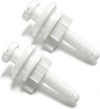 2Sets Toilet Seat Screws Replacement Kit with Seat Bolts and Screw Cover Caps,